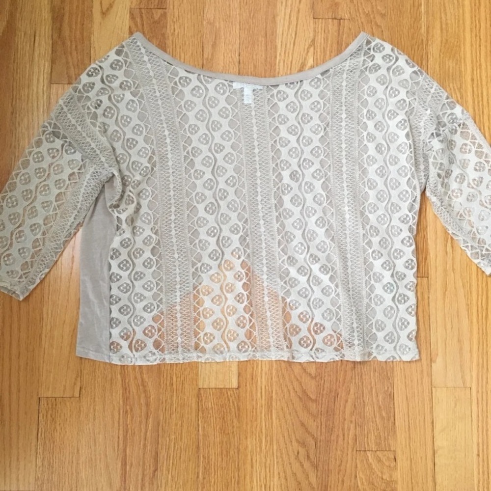 delias Lace Open Back Top